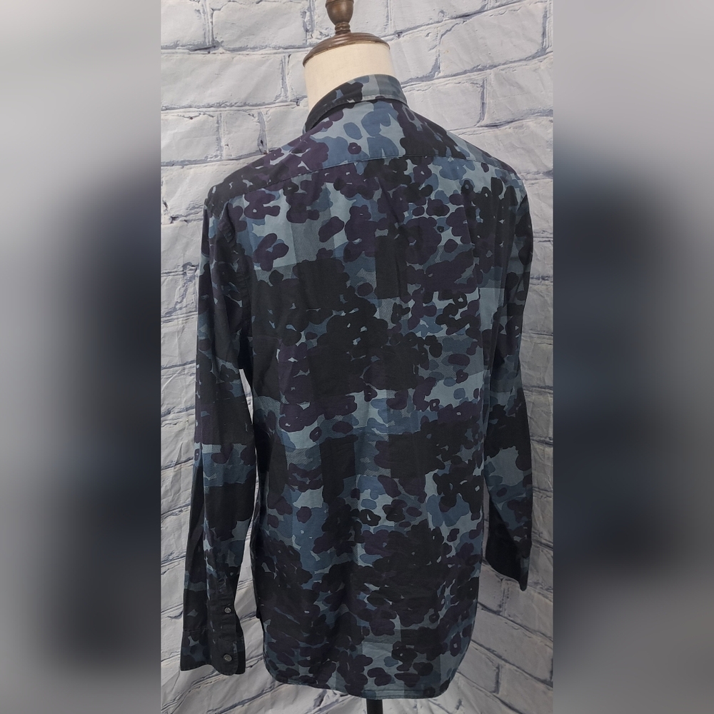 Burberry Men's Alden Multi Camo Button Down Trim Fit Sport Shirt Camo $425 XL - Picture 9 of 13